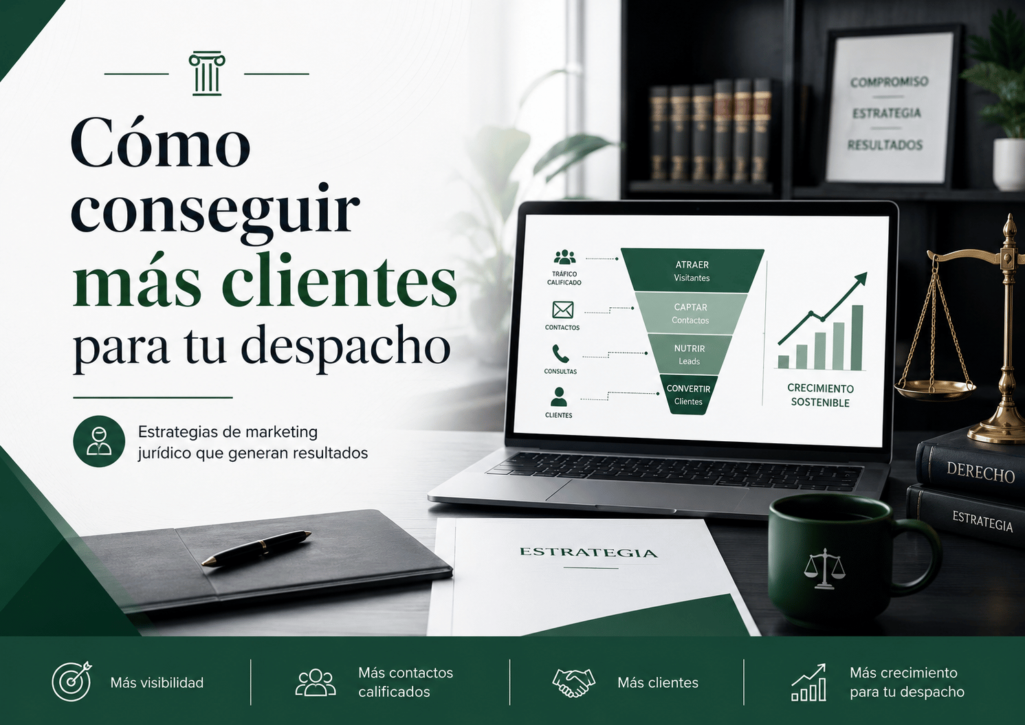 Cómo conseguir más clientes para un despacho de abogados sin depender solo del boca a boca